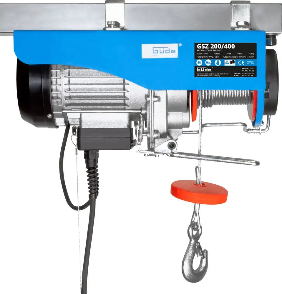 Paranco elettrico Güde GSZ 200/400