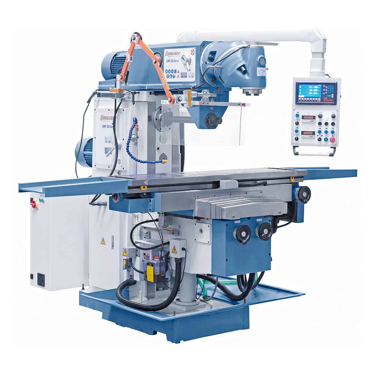 Universalfräsmaschine mit servounterstütztem Revolver für UWF 200 Servo-Vorschübe