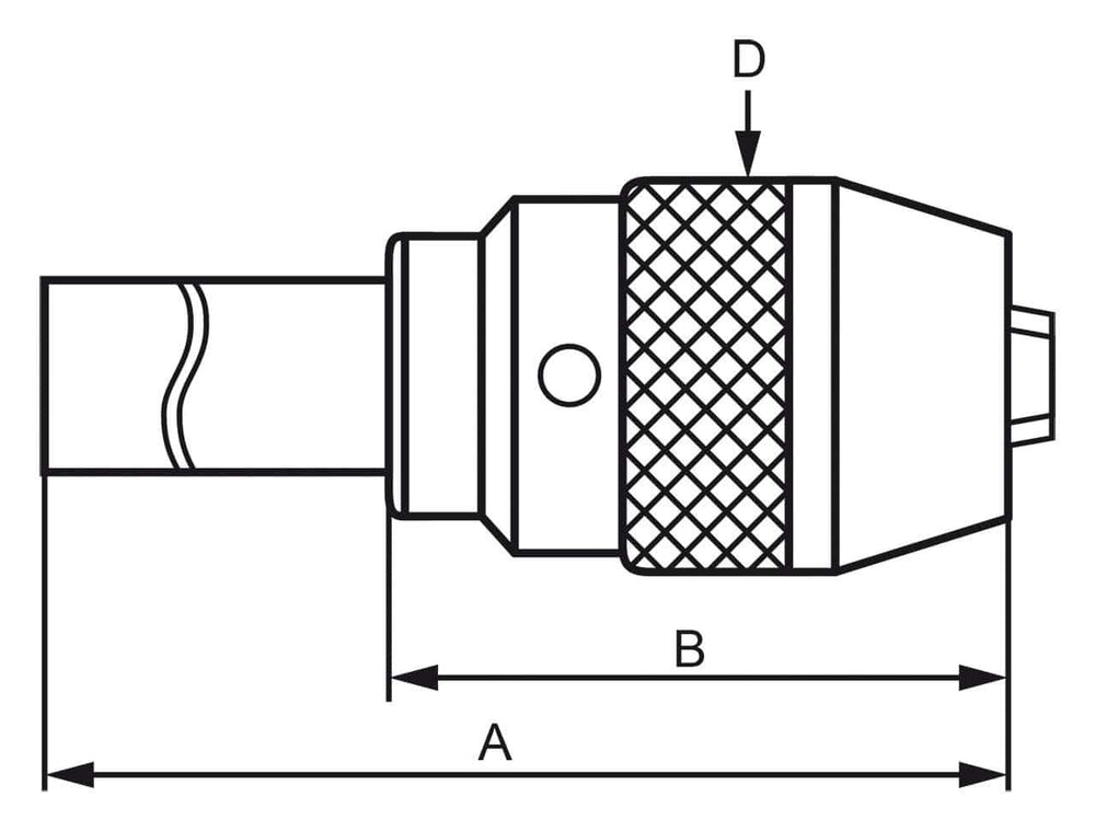 Mandrino per trapano a serraggio rapido con supporto diretto CM 2 / 1 - 13 mm
