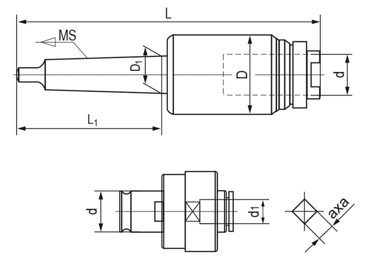 Schnellwechsel-Gewindeschneidfutter Serie CM 3, M 3 - M 12