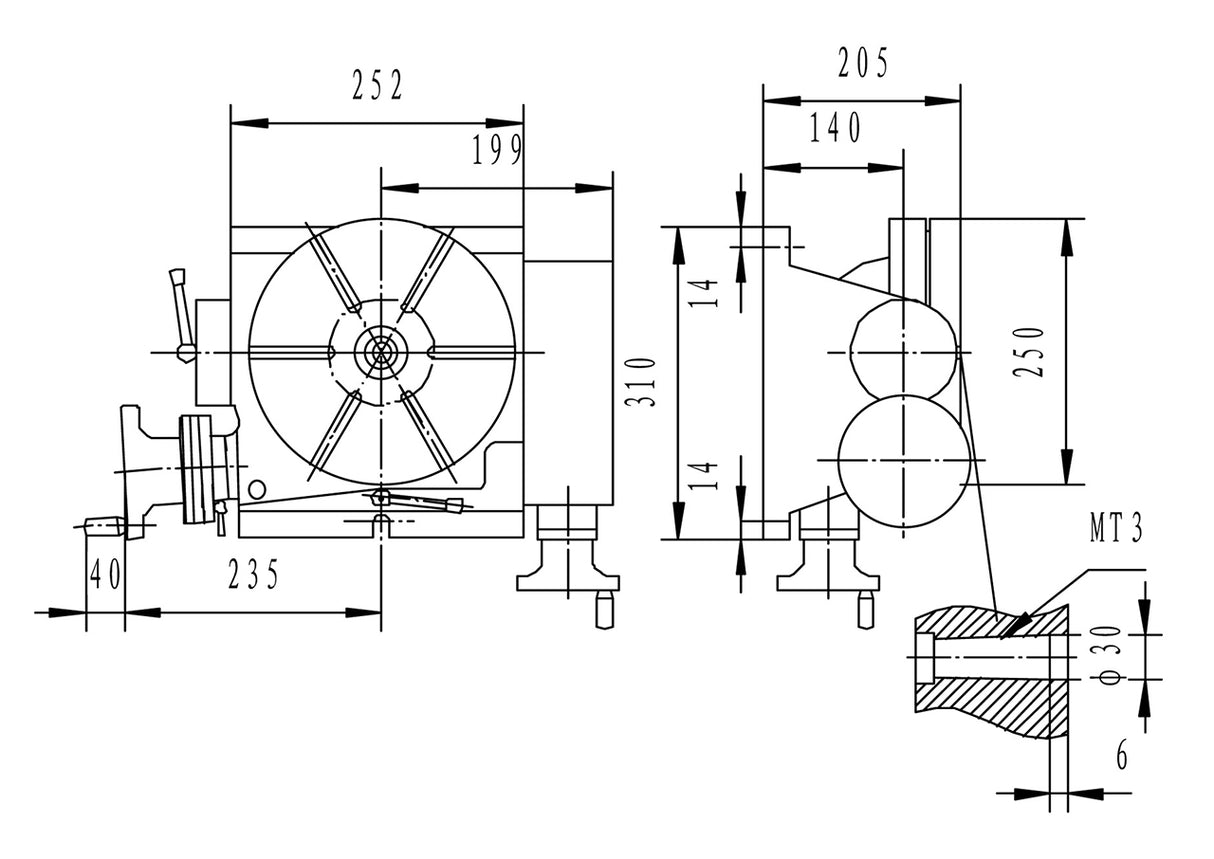 TSK 250 Schwenk-Rundtisch