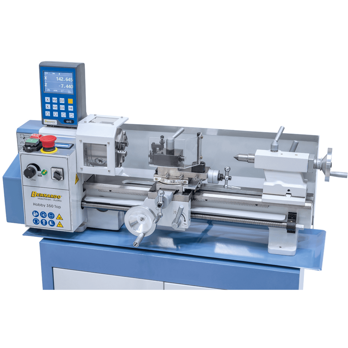 Tornio per metallo Bernardo Hobby 350 Top compatto con DRO 2 assi