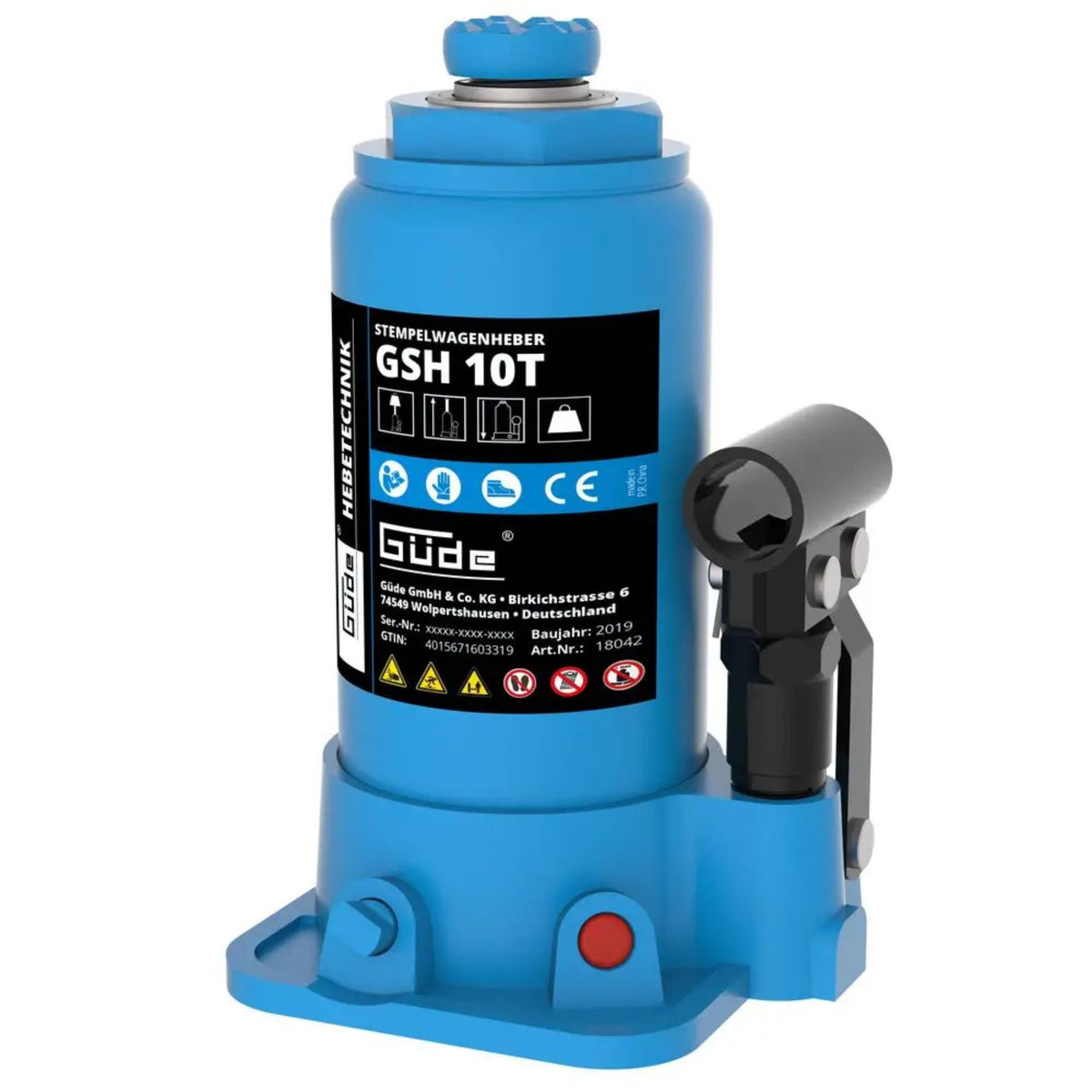 Cric a bottiglia Güde GSH-10T