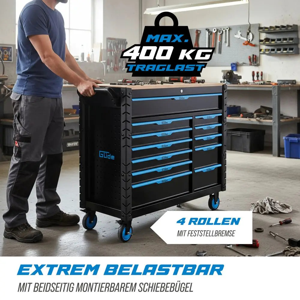 Carrello portautensili con banco Güde GW 12S – 12 cassetti 400Kg