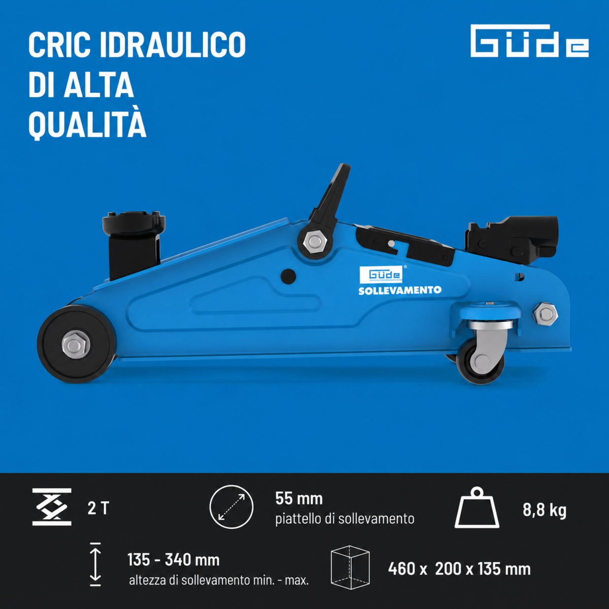 Sollevatore idraulico a carrello Güde GRH 2/330 I