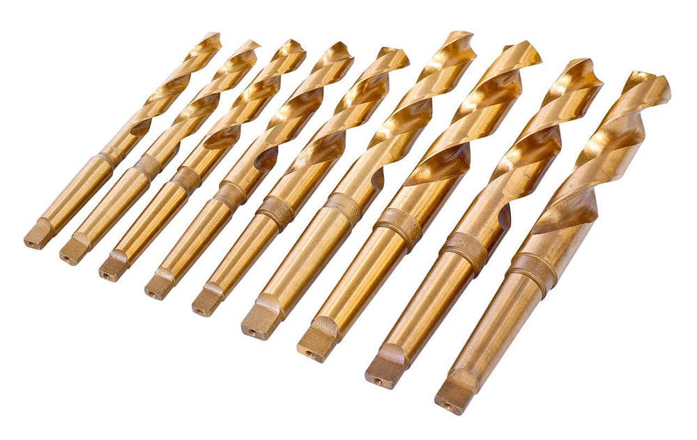 Punte elicoidali HSS con cono morse kit B