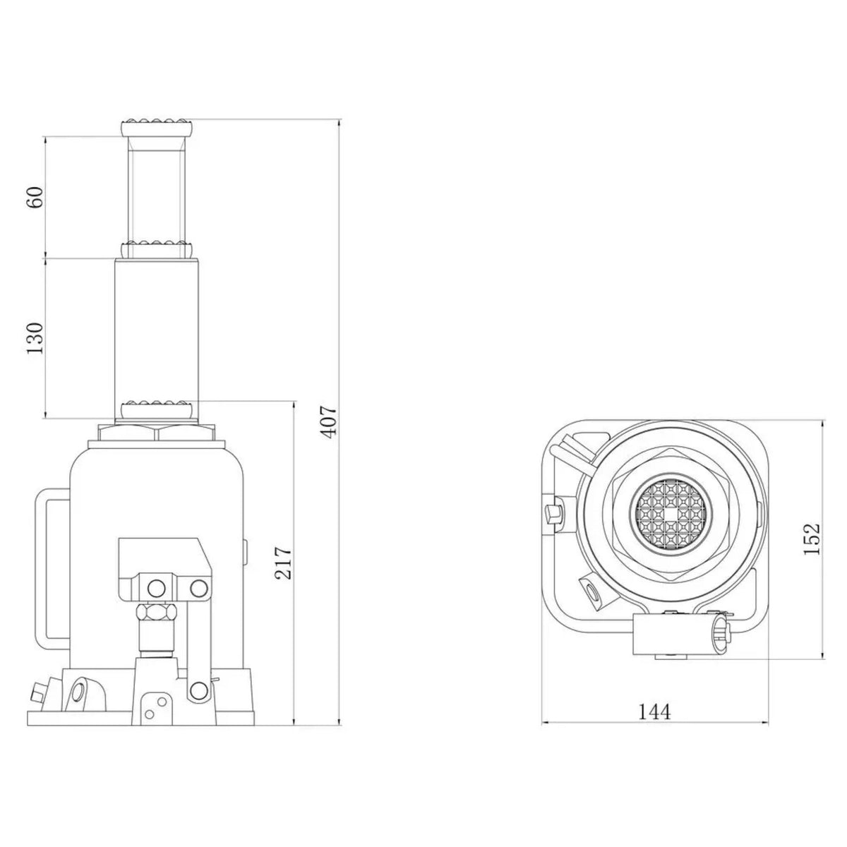Cric a bottiglia Güde GSH-20T