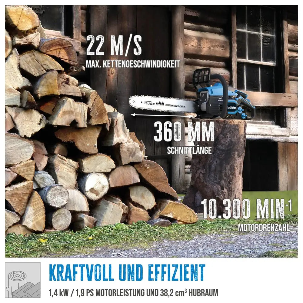 Motosega a scoppio Güde KS 400-38 – 38 cc, potente e maneggevole