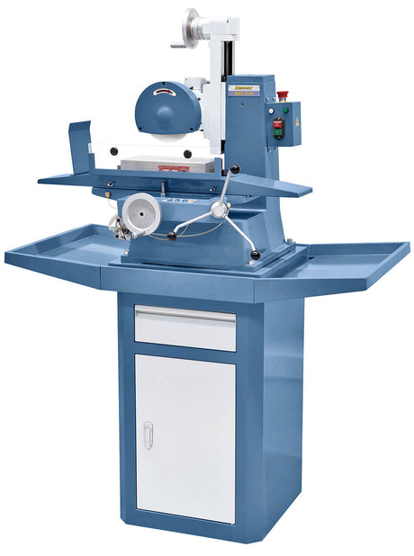 Smerigliatrice piana manuale Bernardo MSG 1530 con piastra magnetica permanente e struttura in ghisa, ideale per rettifiche di precisione.