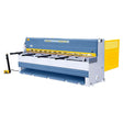 Cesoia a ghigliottina Bernardo MTR 1100 x 6 mm NCC con controllo Fuji touch screen, lame doppie e supporto pneumatico lamiera.