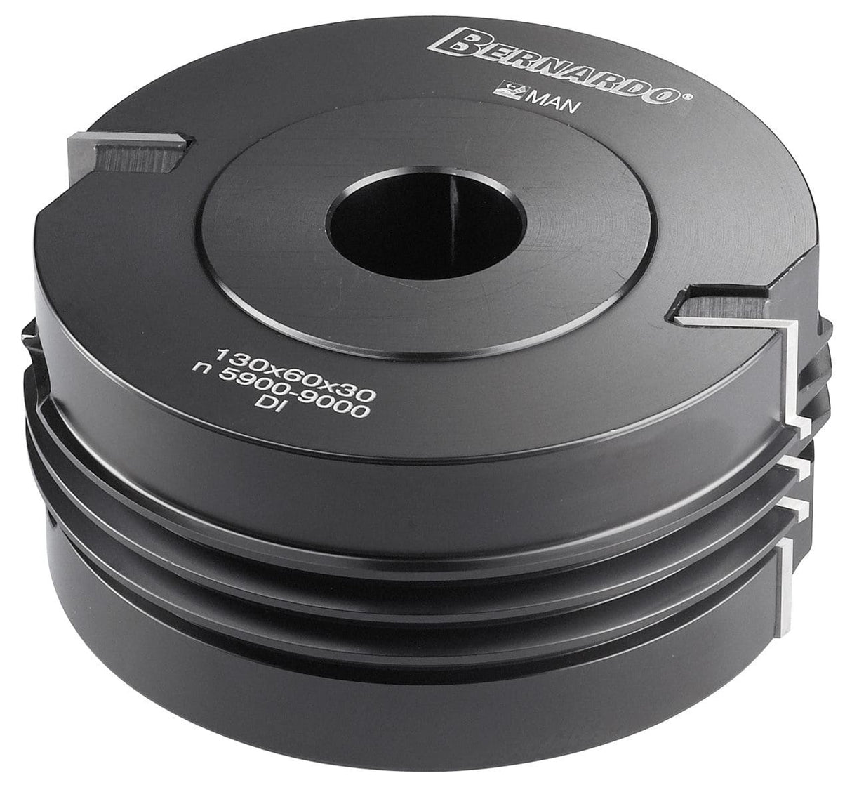 Testa a incastro Bernardo Ø120 mm con altezza 50 mm e foro 30 mm, dotata di 2 taglienti HW, ideale per giunzioni a coda di rondine precise e resistenti su legno massello e pannelli.