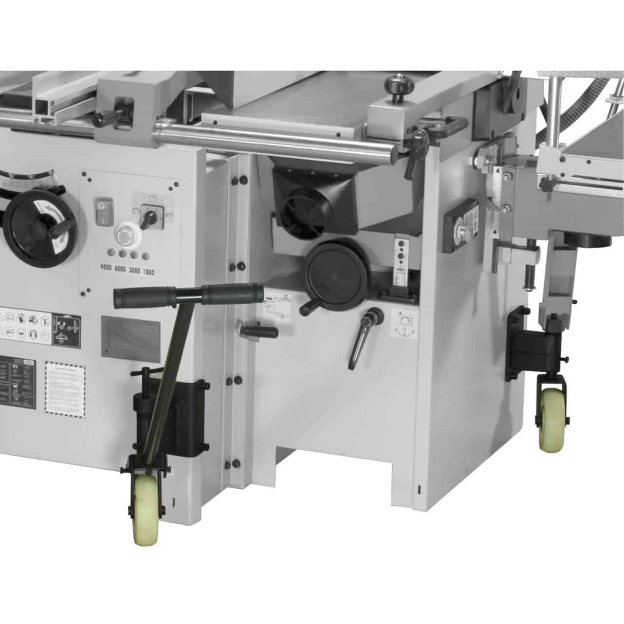 Carrello di trasporto Bernardo in acciaio verniciato, compatibile con CU 310 F, con ruote girevoli e blocco di sicurezza per facilitare lo spostamento della macchina.