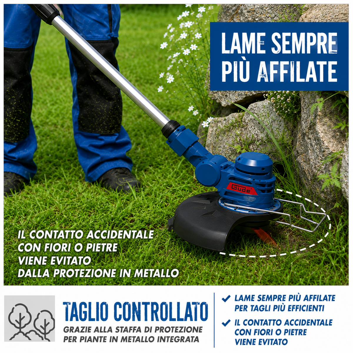 Utensile da giardinaggio Guede Decespugliatore a batteria RT 18-0 18V