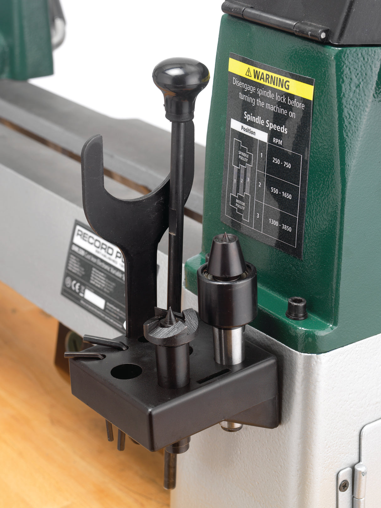 Record Power Tornio per legno DML320 12” in ghisa – 230 V