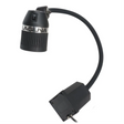 Faro LED da esterno in alluminio, ruotabile a 320°, con sistema Spin Lock per installazione facile e design resistente alle intemperie.