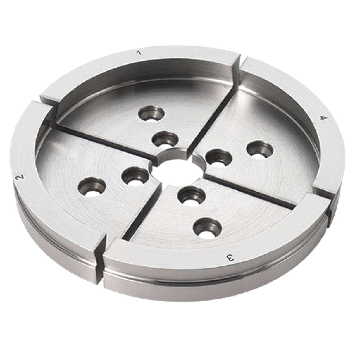 Ganasce Record Power da 130 mm con profilo a coda di rondine e coda di rondine inversa, ideali per tornitura di grandi ciotole e serraggio su perni di grandi dimensioni.