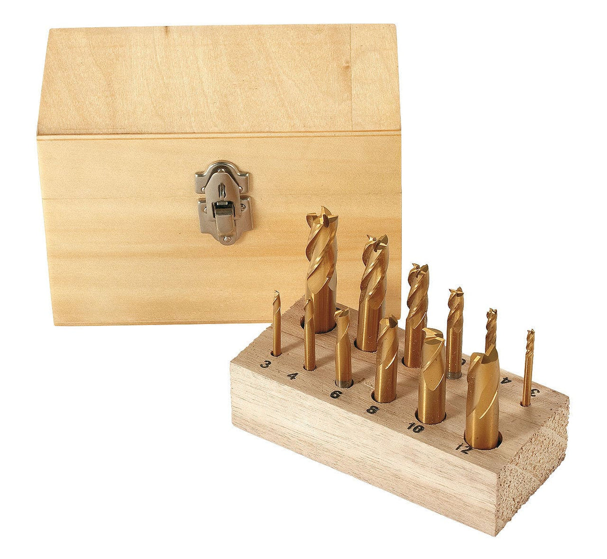 12-teiliger Fräsersatz mit verzinntem Schaft