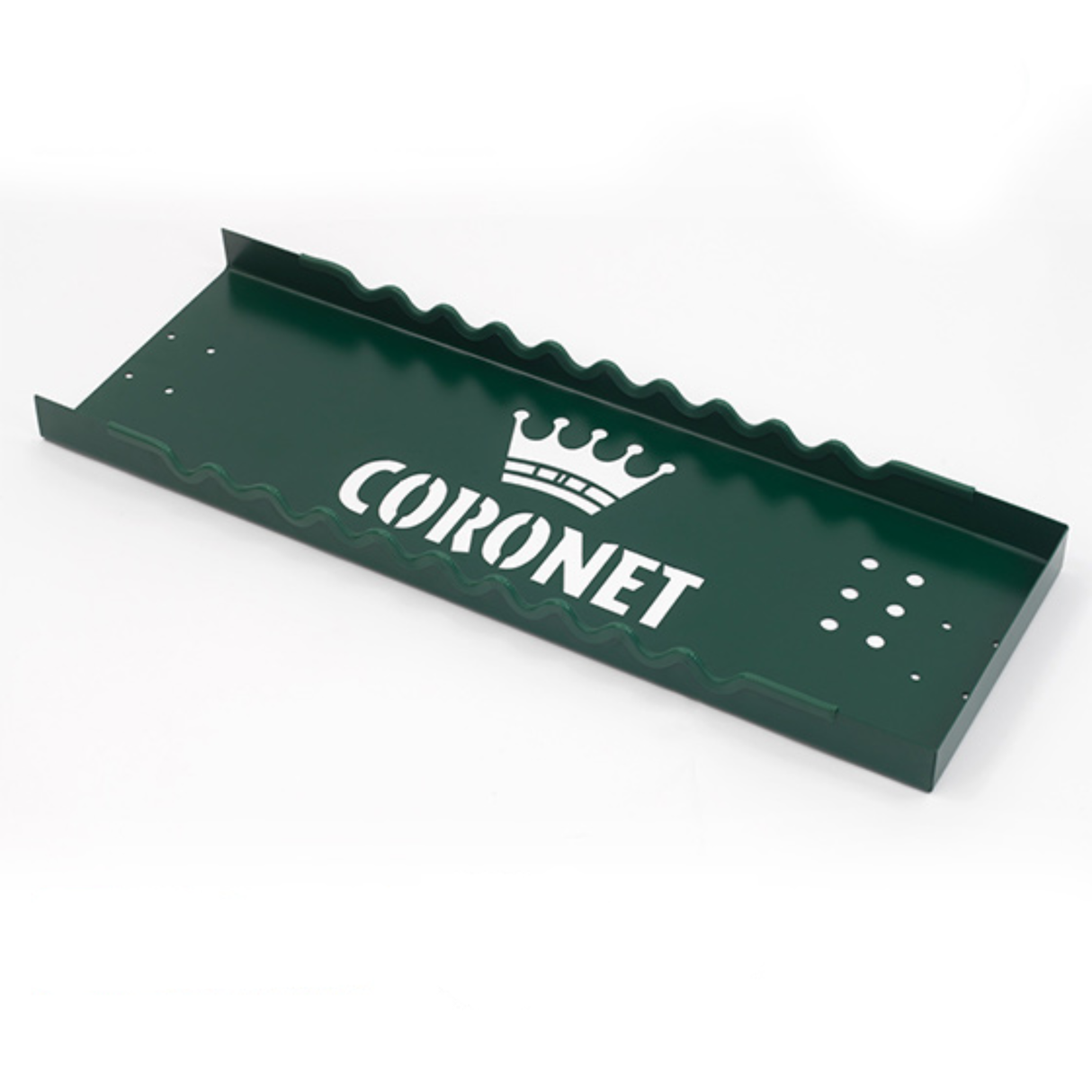 Mensola portautensili per torni Coronet Envoy e Regent, ideale per organizzare utensili e accessori durante la tornitura del legno.