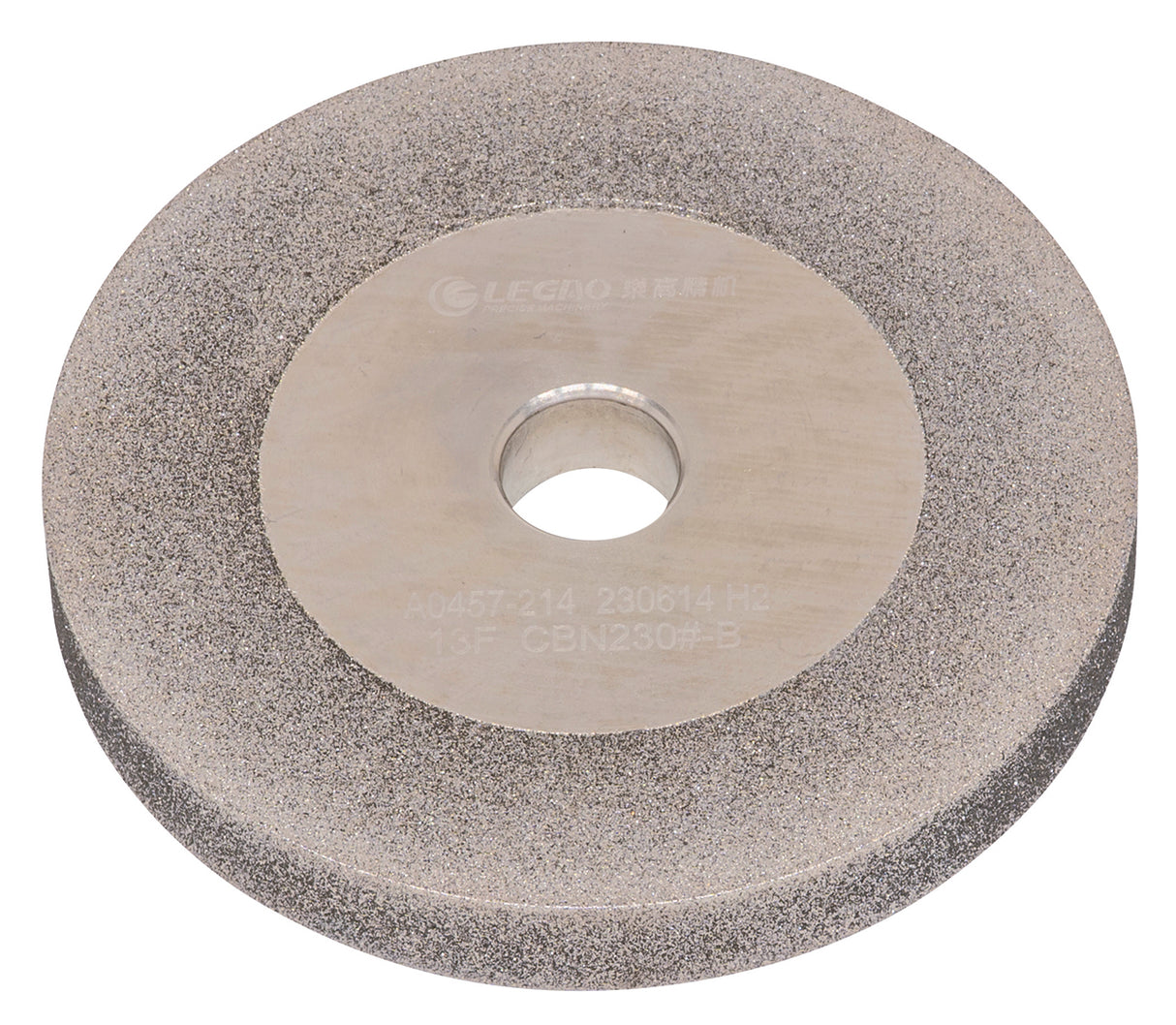 Mola abrasiva in Nitruro di Boro Cubico per affilatura e rettifica di utensili in acciaio rapido su affilatrice DG 20 CD.