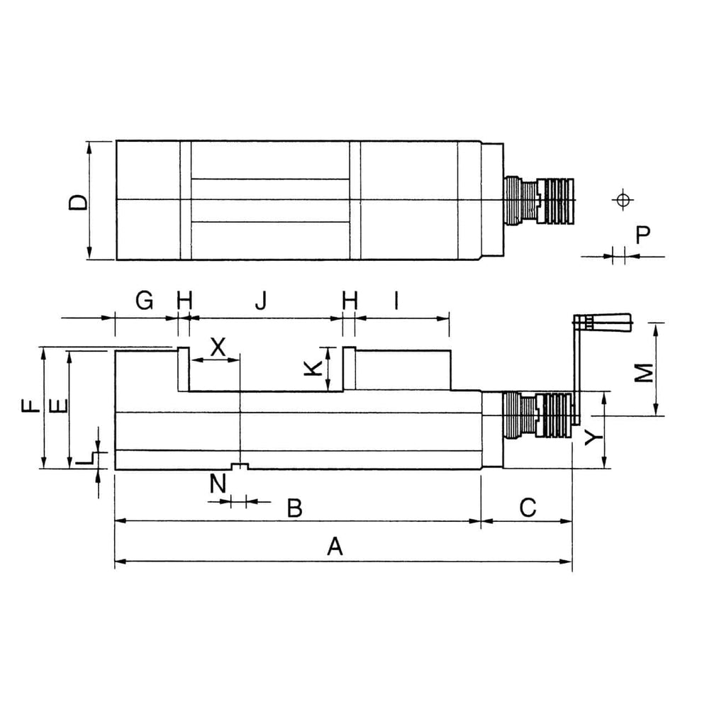 Hochdruck-Maschinenschraubstock - NC CHV 100 V