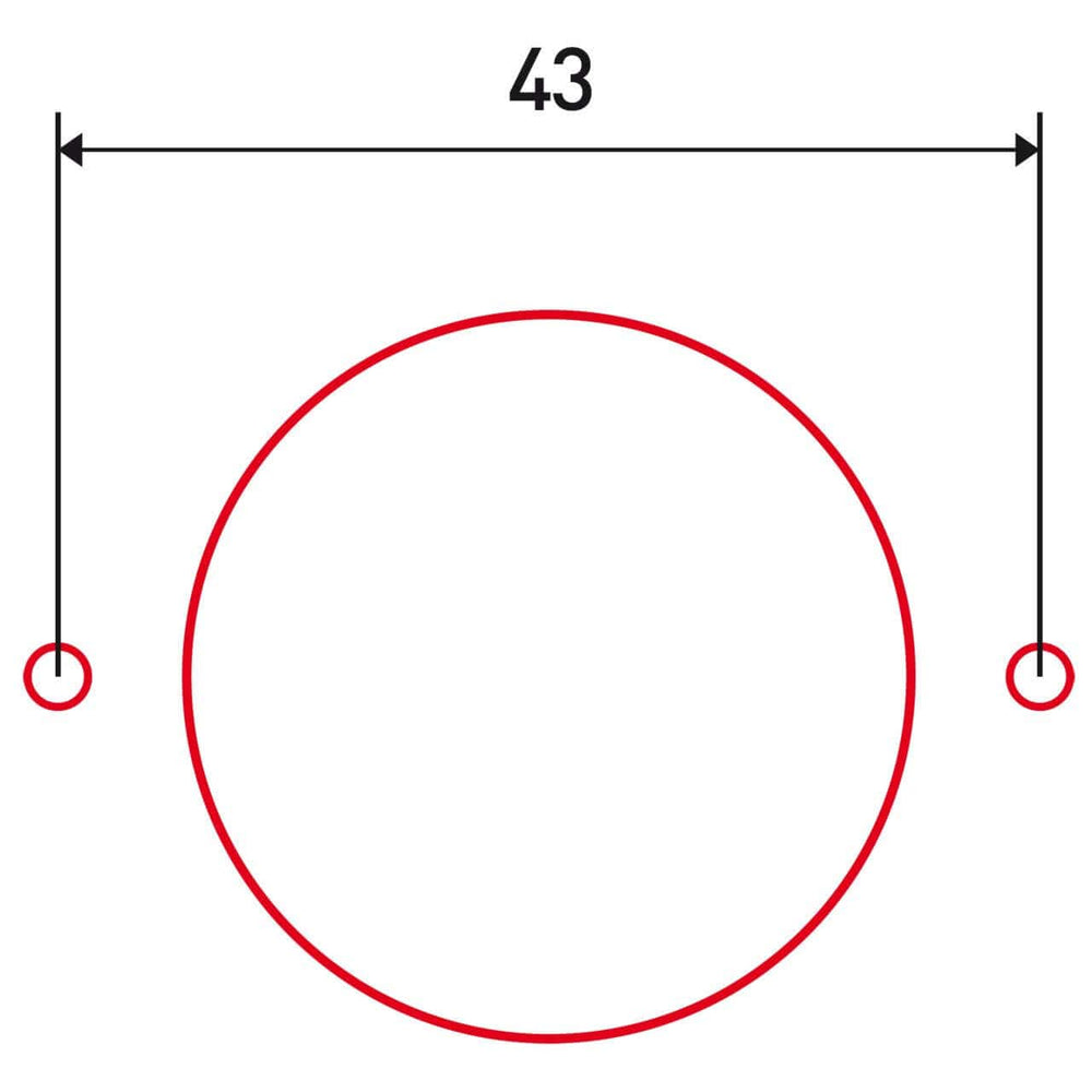Portapunta da 43 mm per maniglie finestra