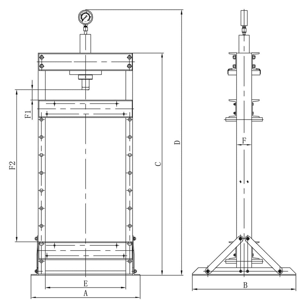 Bernardo PWK 20 F – Pressa pneumatica da officina 20 ton