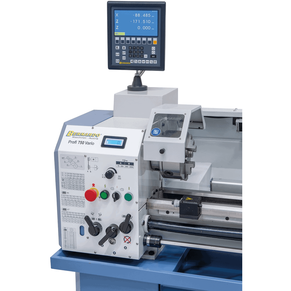 Bernardo Profi 750 Vario 400 V – Tornio parallelo con DRO 2 assi