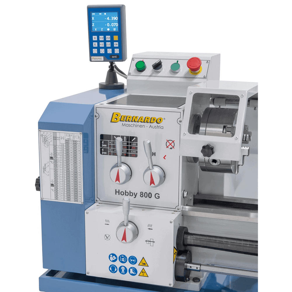 Bernardo Hobby 800 G 230 V – Tornio parallelo con DRO 3 assi DT 40
