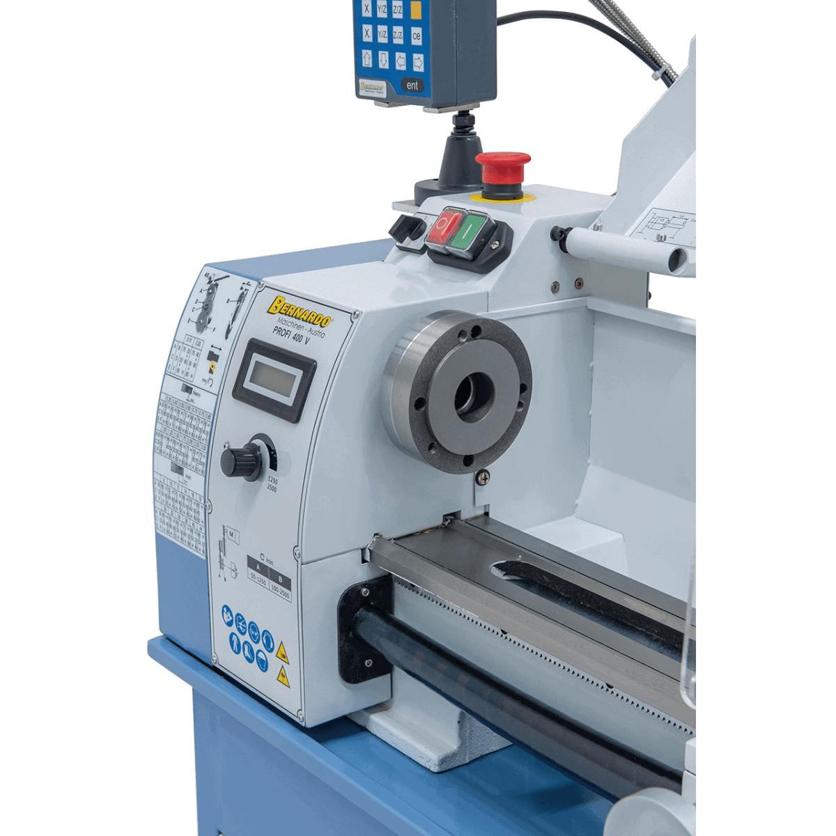 Tornio Bernardo Profi 400 V / 230 V con DRO 2 assi DT 40