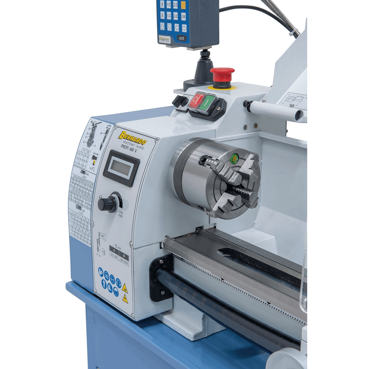 Tornio Bernardo Profi 400 V / 230 V con DRO 2 assi DT 40