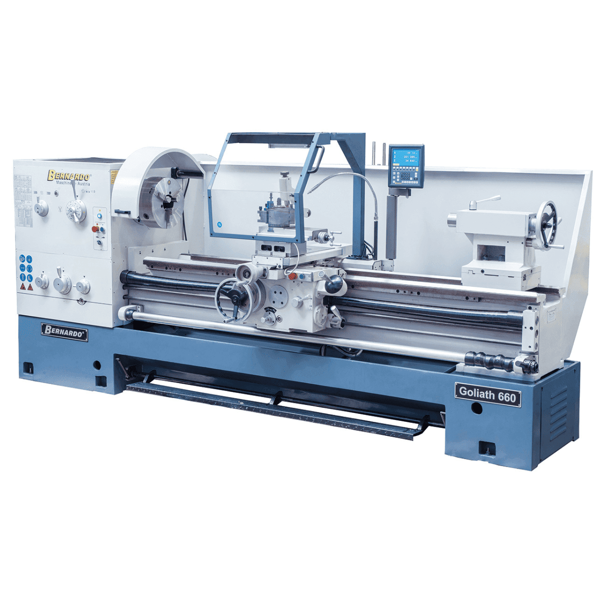 Tornio Bernardo Goliath 660 x 2000 con DRO digitale 3 assi