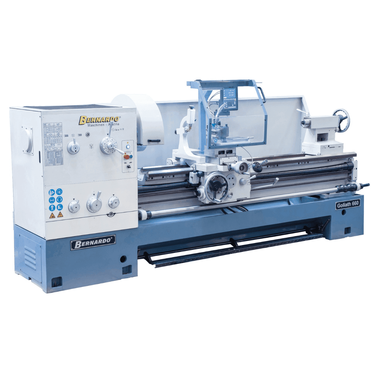 Tornio Bernardo Goliath 660 x 2000 con DRO digitale 3 assi