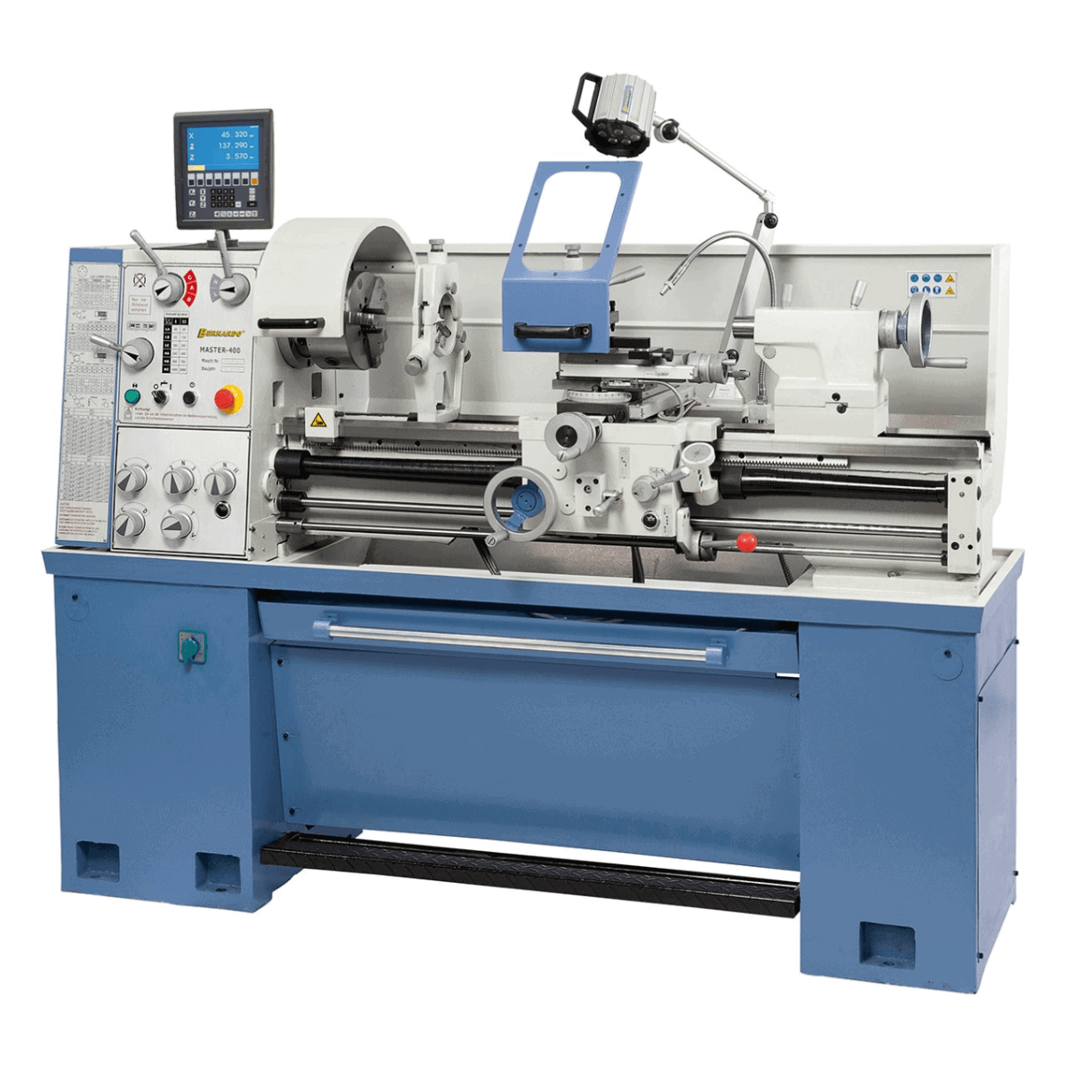 Tornio Bernardo Master 400 x 1000 con DRO 3 assi