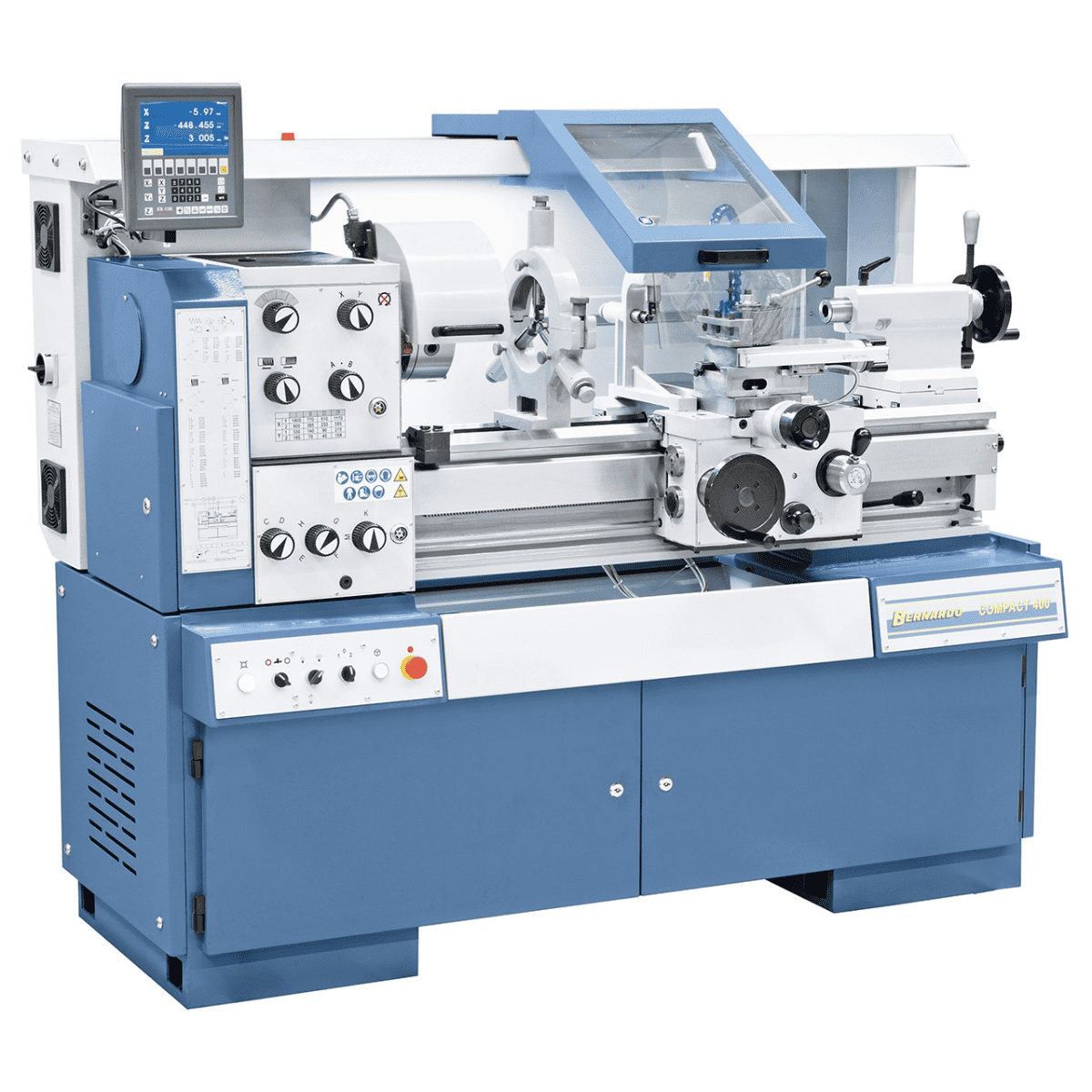 Tornio Bernardo Compact 400 con DRO 3 assi ES-12 V