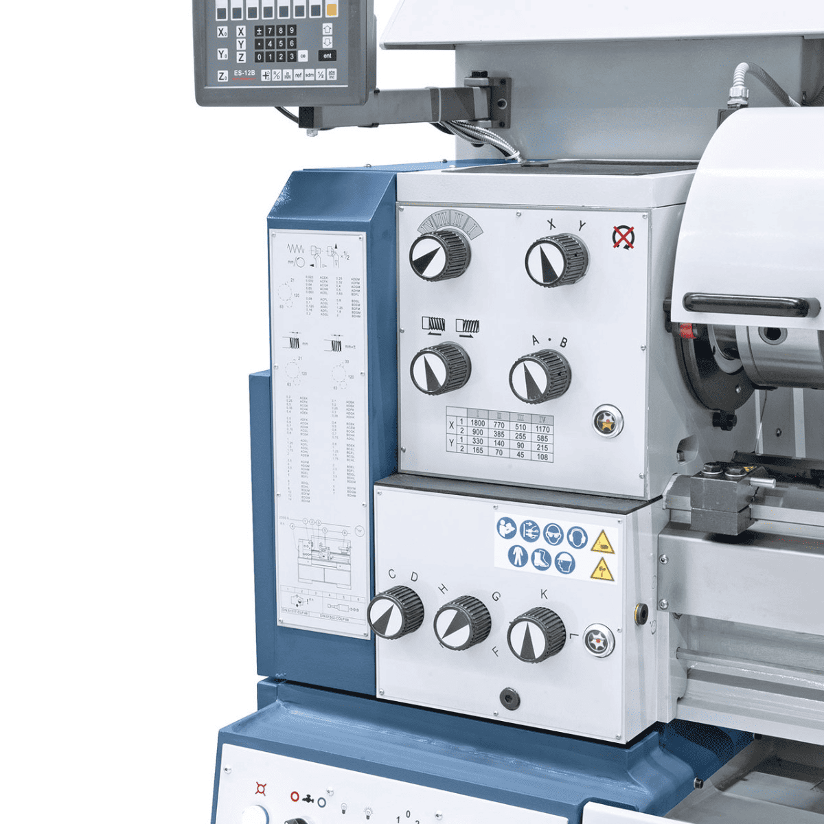 Tornio Bernardo Compact 400 con DRO 3 assi ES-12 V