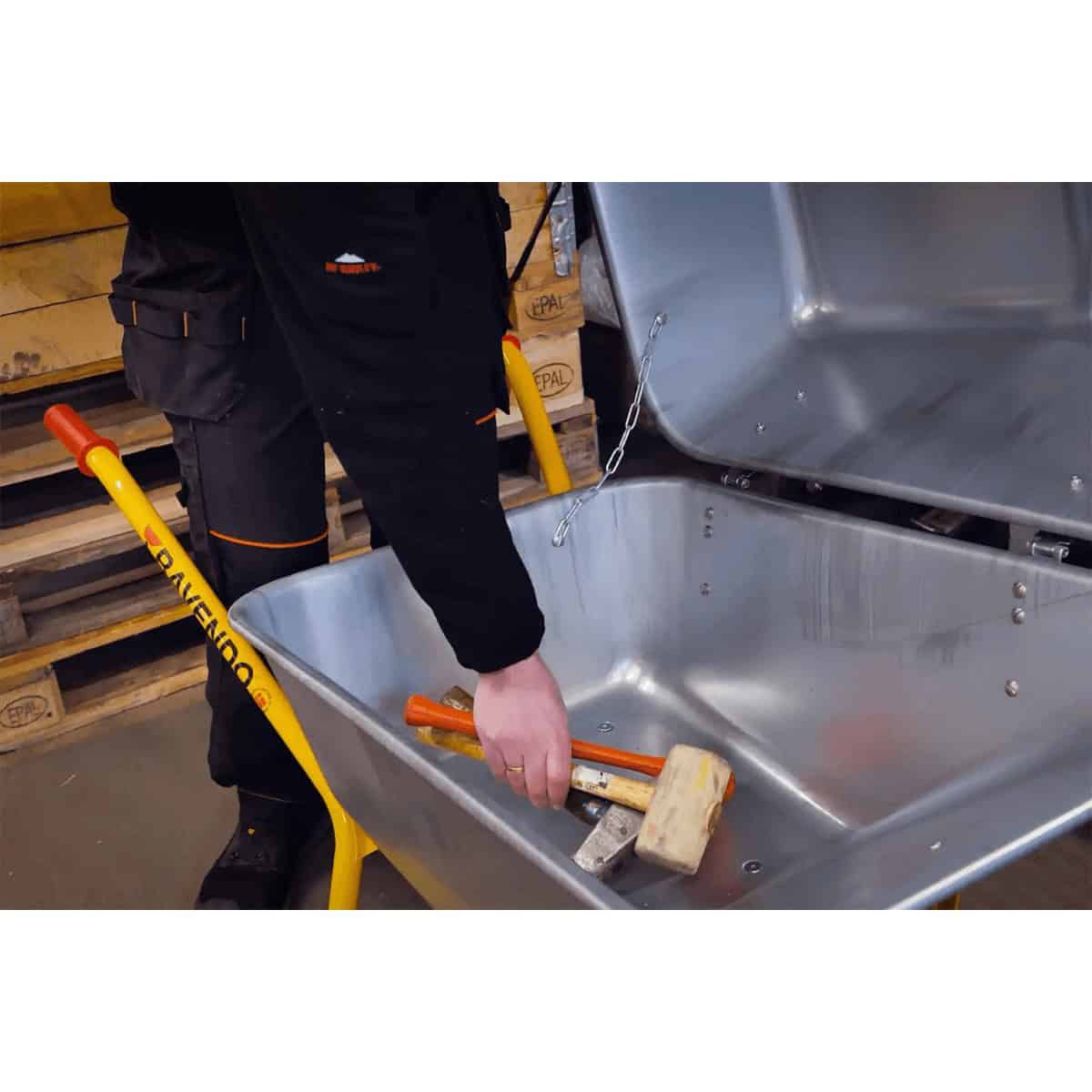 Carriola Ravendo BC 1100 LID – Con coperchio, 250 kg, 110 L