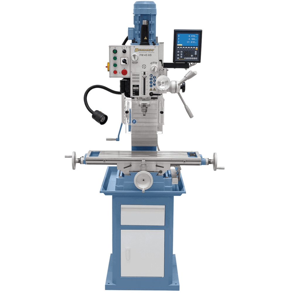 FM 45 HS Bohr-/Fräsmaschine mit 3-Achsen-Positionsanzeige ES-12 V