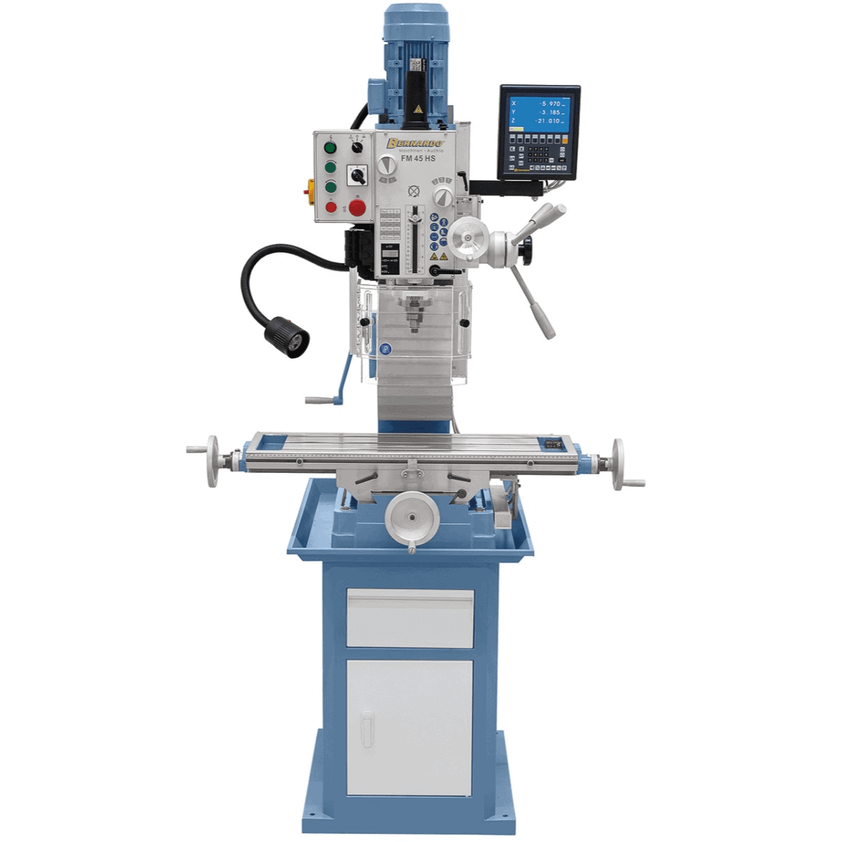 FM 45 HS Bohr-/Fräsmaschine mit 3-Achsen-Positionsanzeige ES-12 V