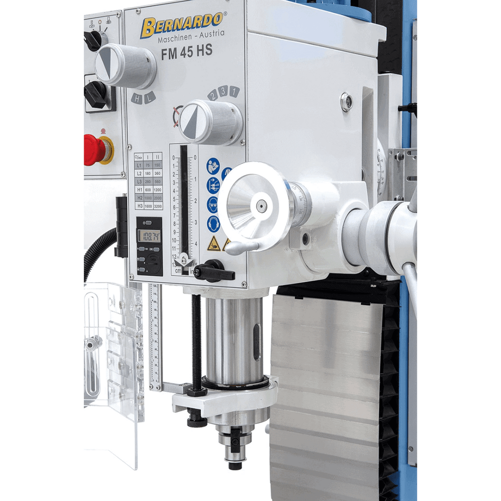 FM 45 HS Bohr-/Fräsmaschine mit 3-Achsen-Positionsanzeige ES-12 V