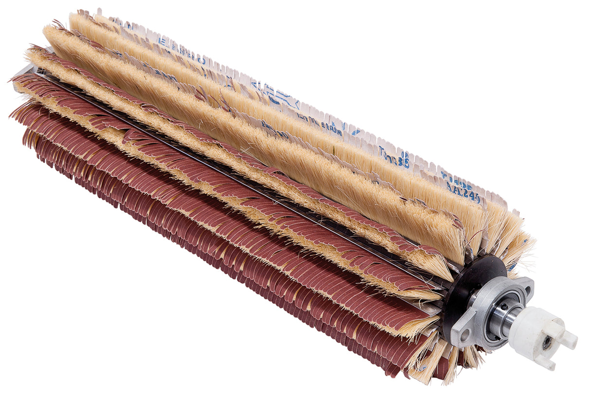 Testa di levigatura a lamelle Bernardo compatibile con ZSM 560-2 e ZSM 560 Vario, ideale per sbavatura, satinatura e finitura professionale di metalli e legno.