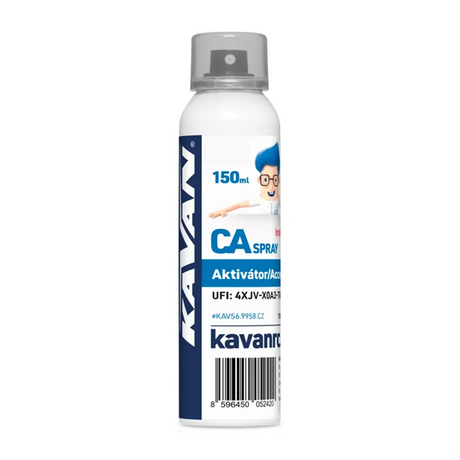 Flacone spray da 150 ml di Titebond Instant Bond Activator, ideale per accelerare la polimerizzazione della supercolla CA con applicazione uniforme e sicura.