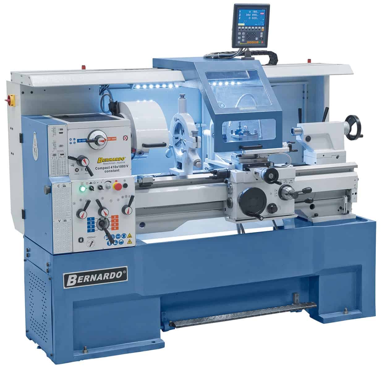 Tornio Bernardo Compact 410 x 1000 V-constant con DRO 3 assi ES-12 S