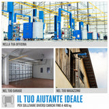 Paranco elettrico Güde GSZ 200/400 – portata 200 kg in tiro diretto o 400 kg con carrucola, fune 12 m