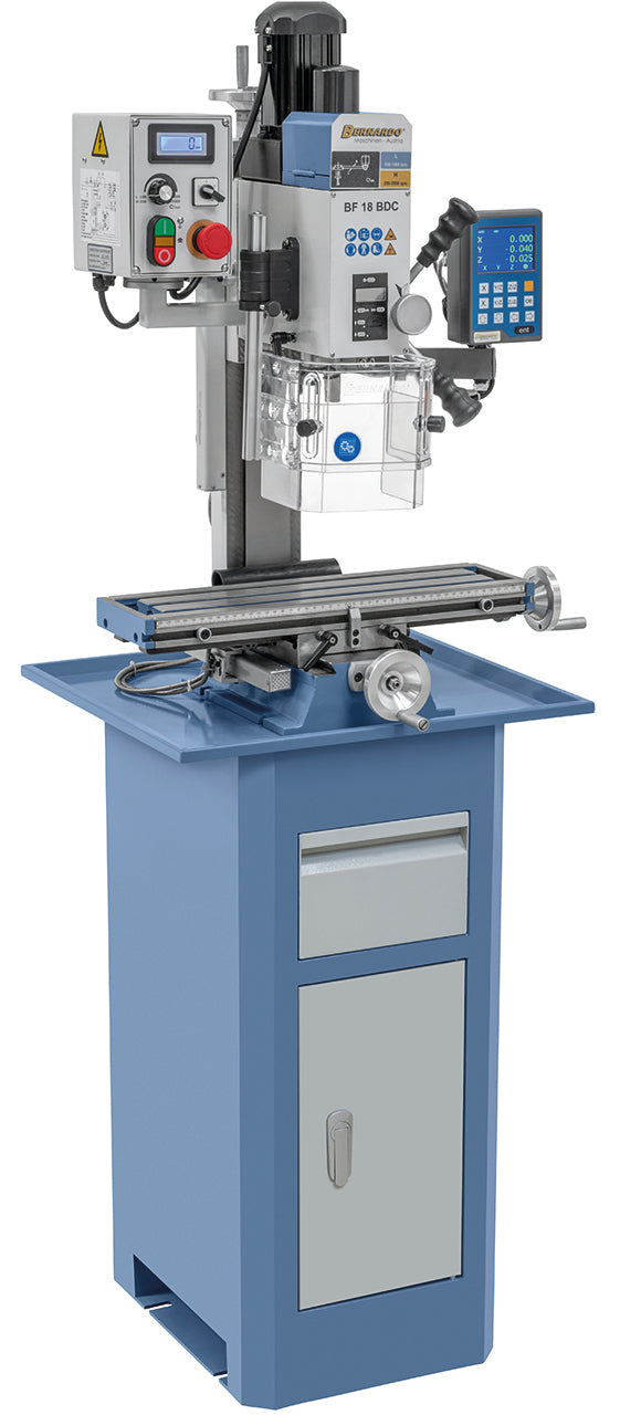 Trapano fresatrice Bernardo BF 18 BDC con DRO 3 assi DT 40 – 230V