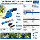 Set per la cura del giardino a batteria Güde GPS 3,6V-1.5