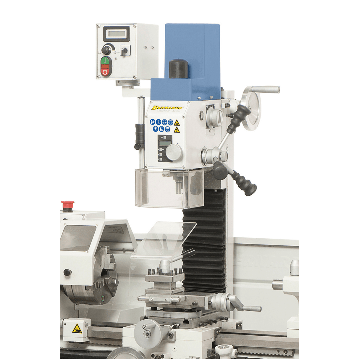 Tornio Bernardo Profi 700 BQV Vario / 230 V con DRO – Compatto e preciso