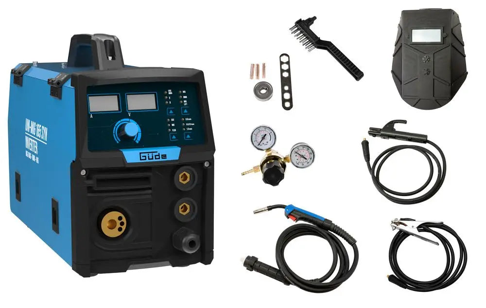 Saldatrice multiprocesso Güde Uni-Mig 165 SYN – inverter monofase 230V, MIG/MAG, MMA, filo animato e TIG