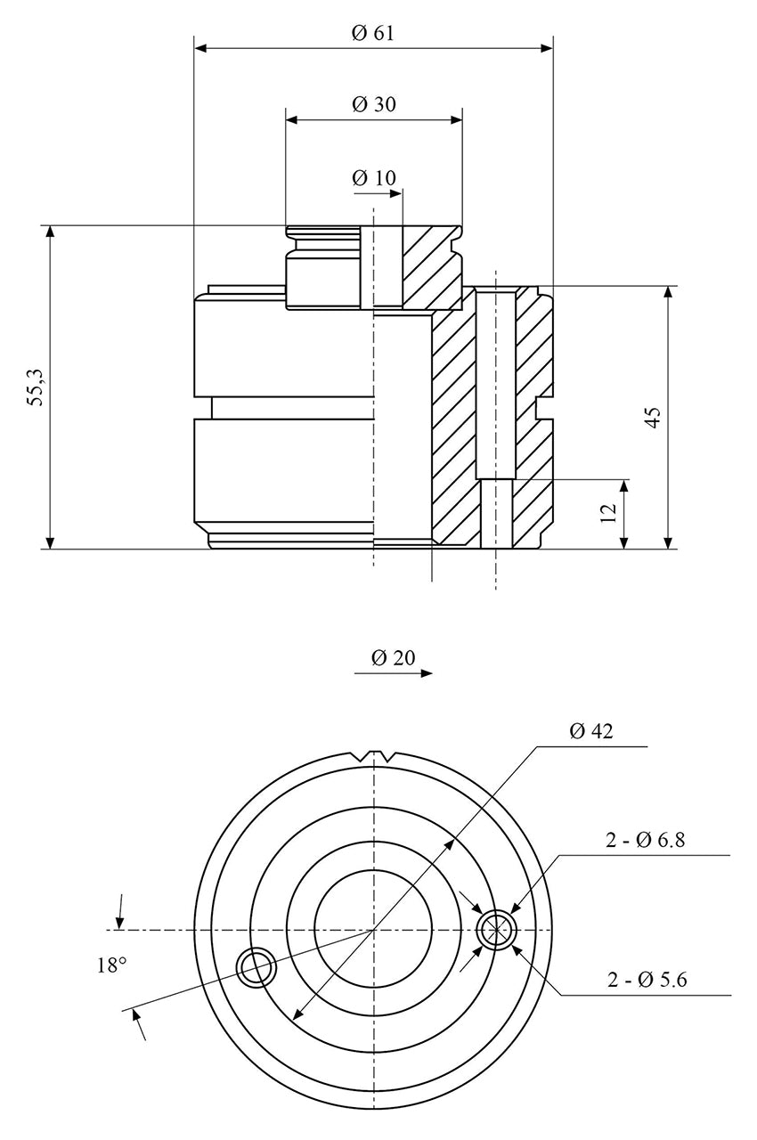 Schnellwechselstahlhalter 40 Winkel Multifix System Größe A