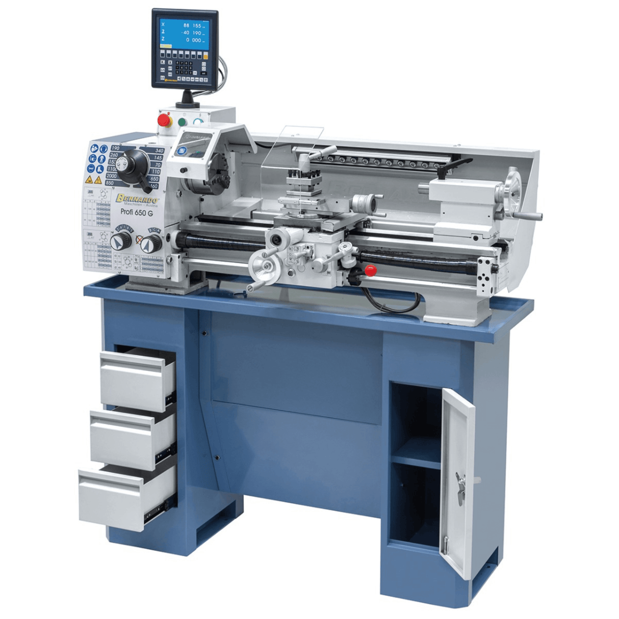 Tornio Bernardo Profi 650 G / 230 V con DRO 2 assi
