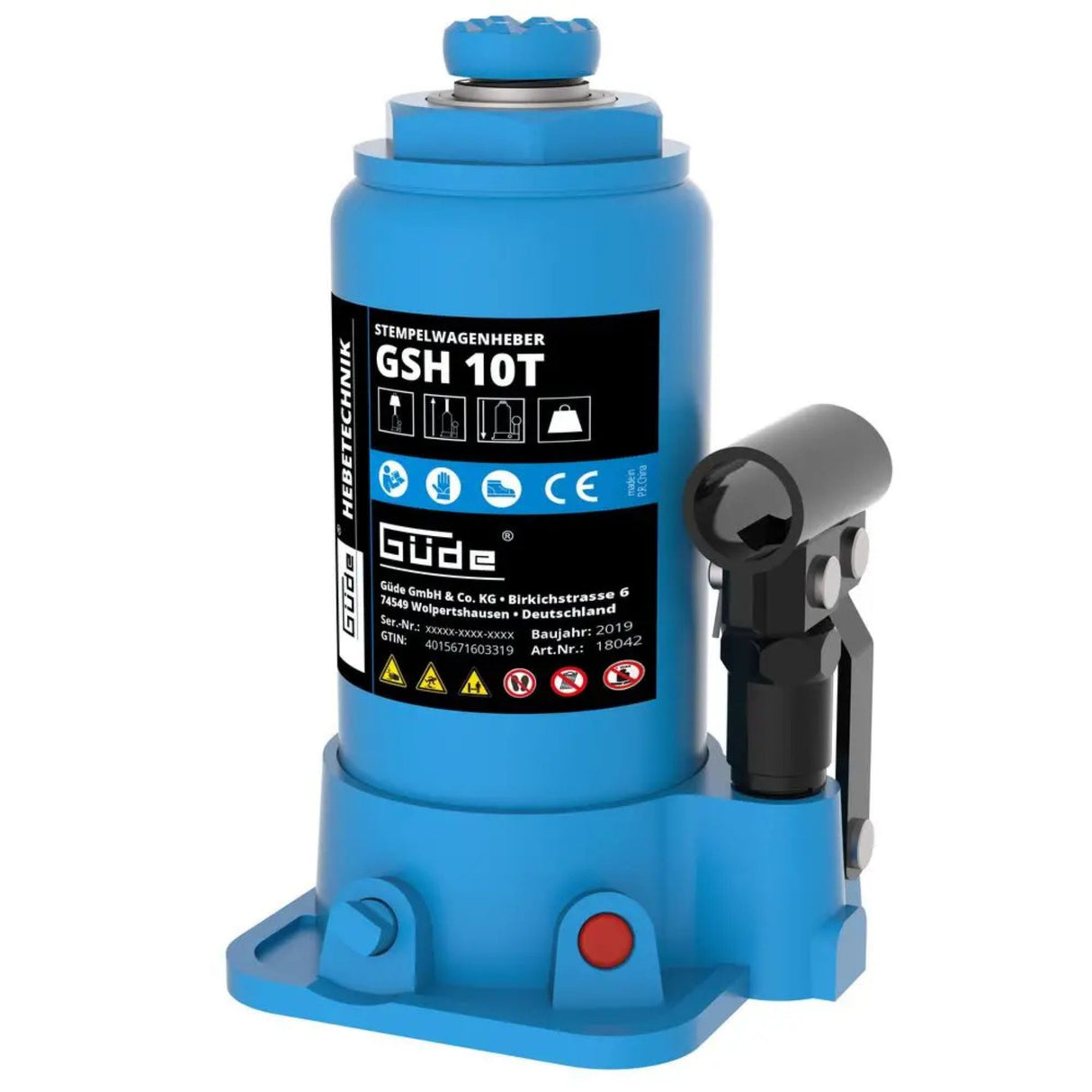 Cric a bottiglia Güde GSH-10T